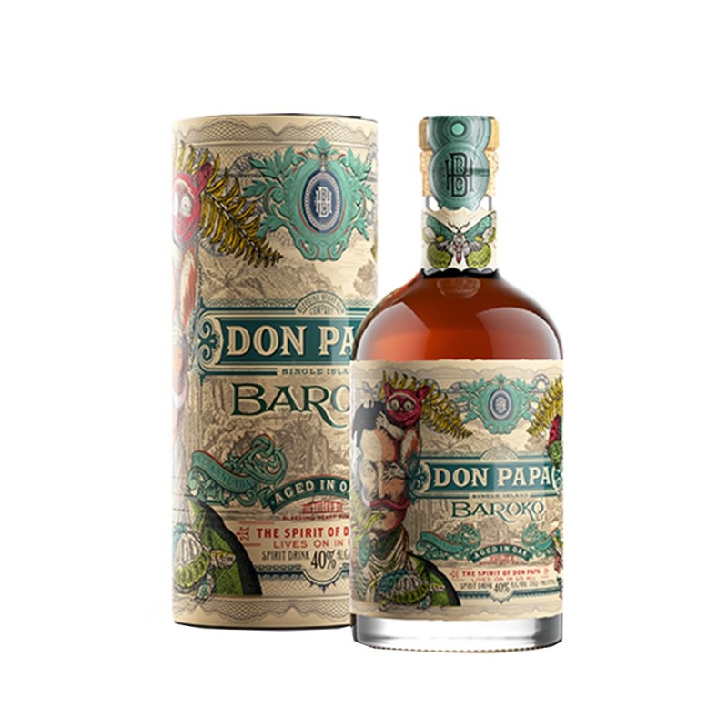 Don Papa - Rhum Vieux - Baroko - Etui Eco - Edition Limitée - 70cl - 40° Don Papa - Rhum Vieux - Baroko - Etui Eco - Edition Limitée - 70cl - 40°