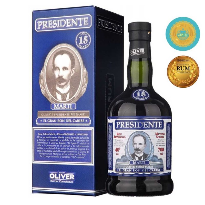 Presidente - Rhum hors d'âge - 15 ans Solera - 70cl - 40° Presidente - Rhum hors d'âge - 15 ans Solera - 70cl - 40°
