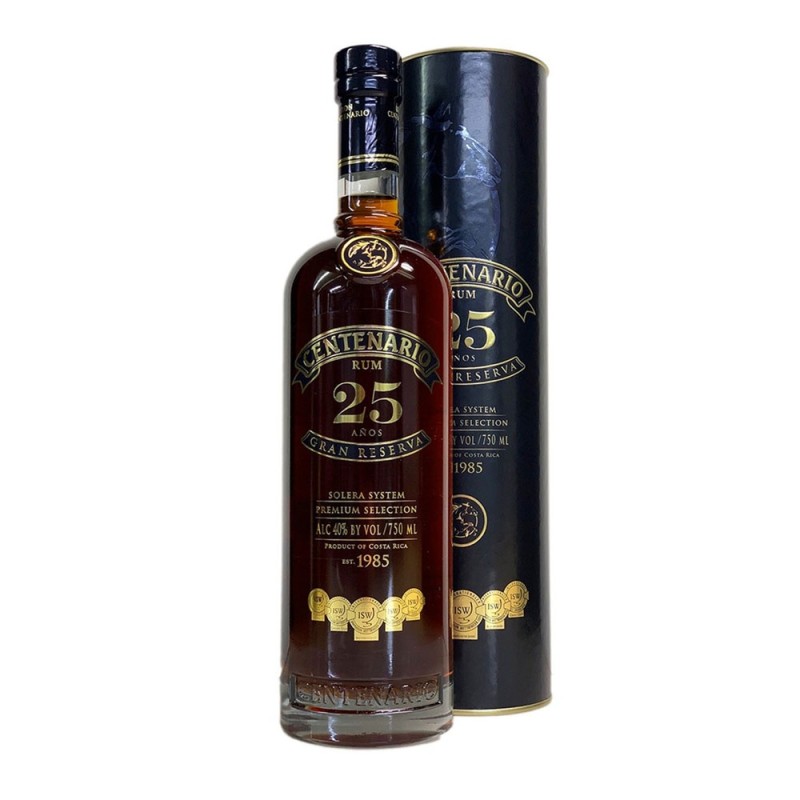 Centenario - Rhum Hors D'âge - Gran Reserva - 25 Ans - 70cl - 40° Centenario - Rhum Hors D'âge - Gran Reserva - 25 Ans - 70cl - 40°